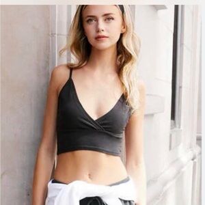 Brandy Melville Amara Black Cropped Tank Top